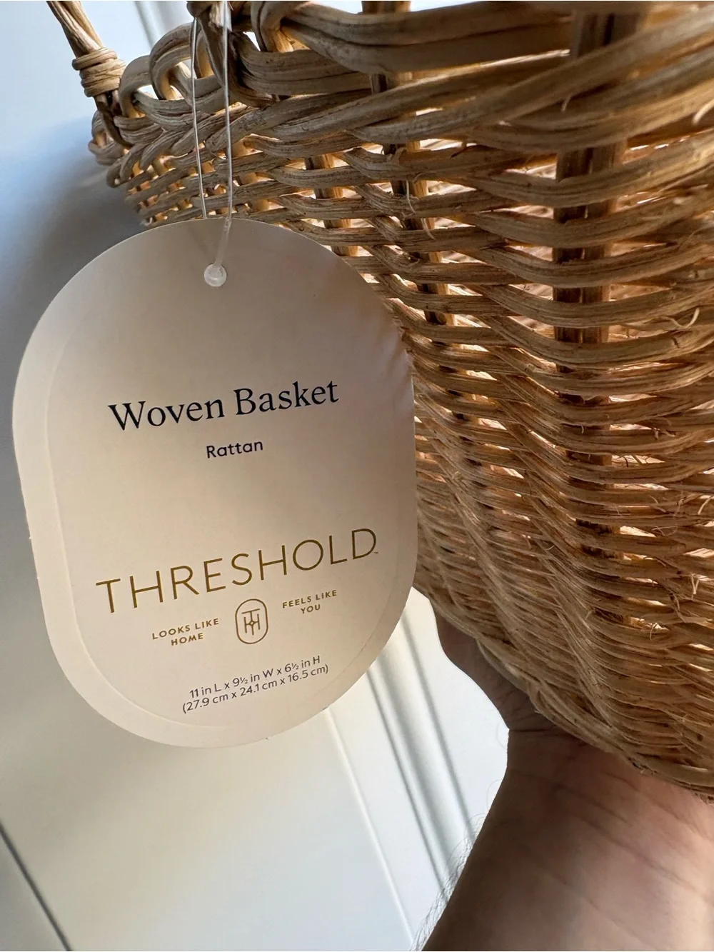 Threshold Rattan Woven Basket Home Decor Storage